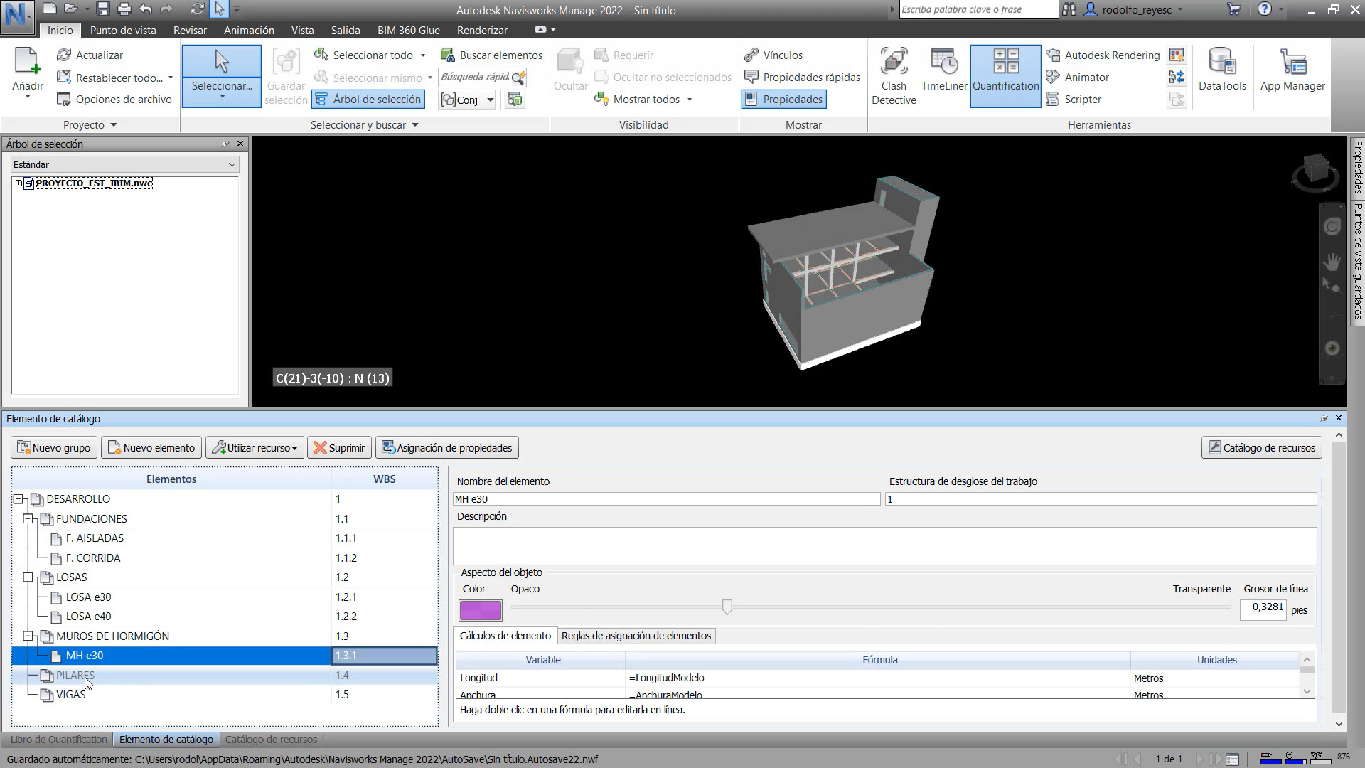845-Navisworks-Manage-2022-18-Libro-de-cuantificación-y-catálogos-del-itemizado
